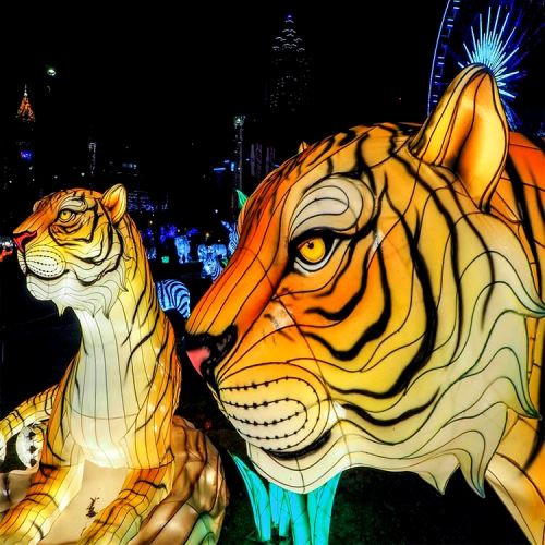 Lanterna de decoração chinesa atraente festival de iluminação animal